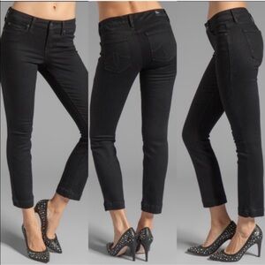 Level 99 Black Lily Crop Jean
